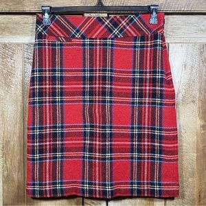 L.L. Bean Wool‎ Plaid skirt Size 6